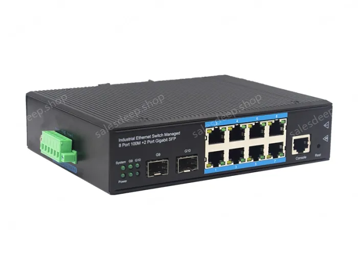 8-port 10/100BASE-TX+2G SFP Managed Industrial POE Switch