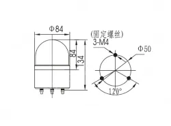 Small warning lightsLTE-1082 DC12V Red