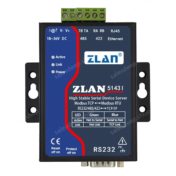 ZLAN5143I Full-isolation Serial Device Server