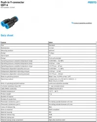 Push-in fitting QSY-6(FESTO)