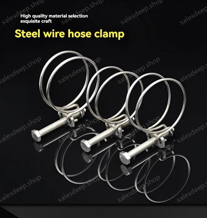 Double steel wire hose clamp 201 material 28-32*3 [wire diameter]