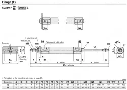 Built-in Speed Controller Type Double Acting, Double Rod CJ2ZW Series