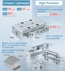 Air Slide Table MXJ Series Double acting Φ4，Φ6，Φ8