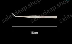 Stainless steel tweezers Curved tip (thick) 18cm